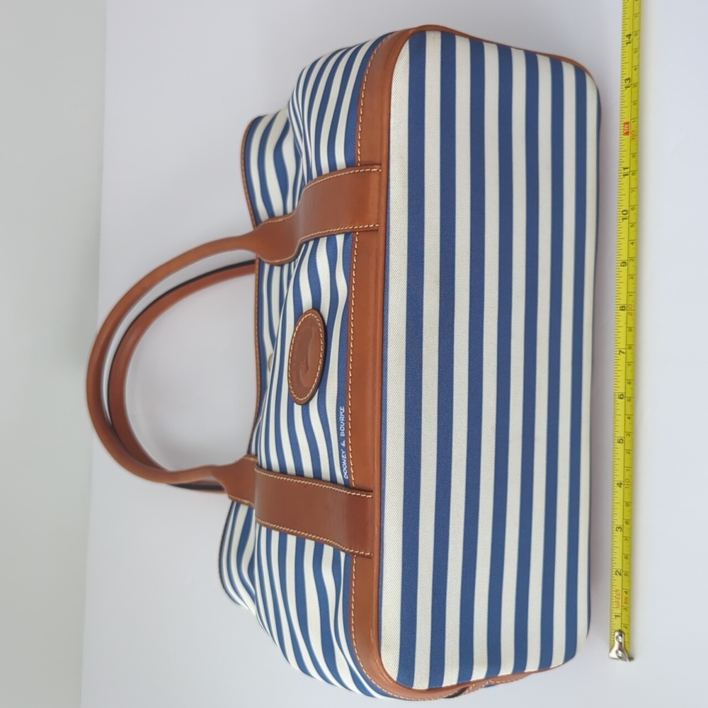 Dooney Bourke Sullivan Layla Tote Bag Midnight Blue White Stripe - Picture 12 of 12